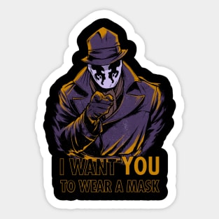 I Want YOU to Wear a Mask Sticker